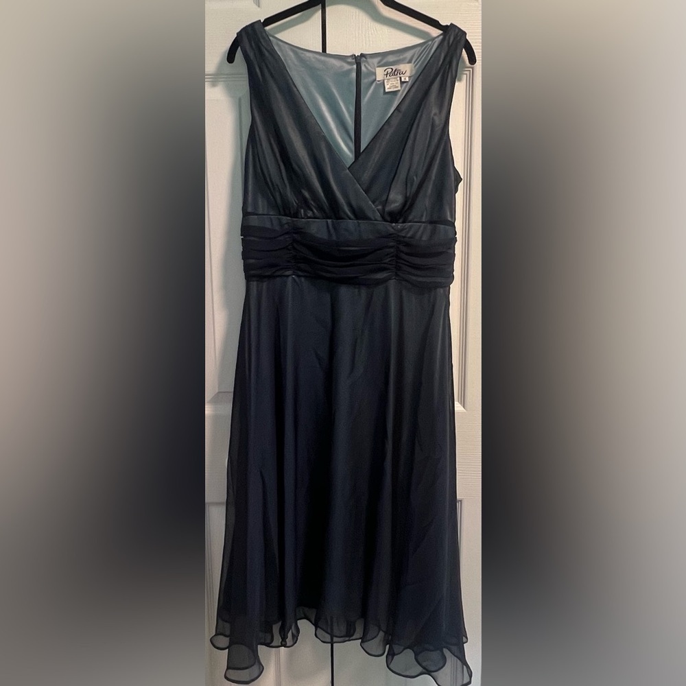 Women's Patra Blue Chiffron Sleeveless Dress